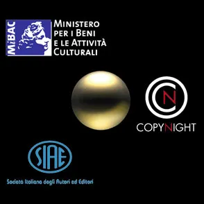 Festival di Spoleto logo with cultural ministry and copynight emblems