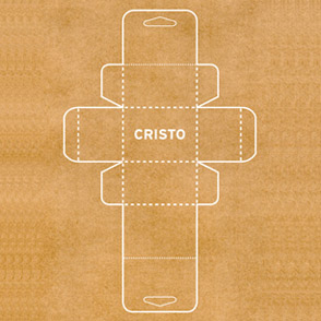 Manifesto del Festival di Spoleto con scatola pieghevole a forma di croce