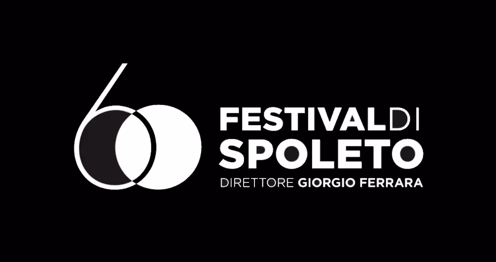 60th Festival di Spoleto logo with elegant black and white design