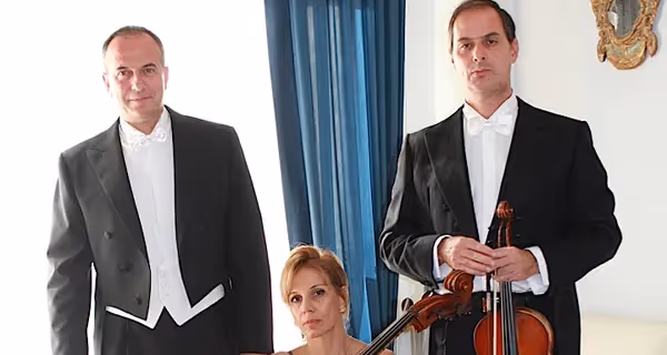 Festival di Spoleto musicians in formal attire with violin and pianist