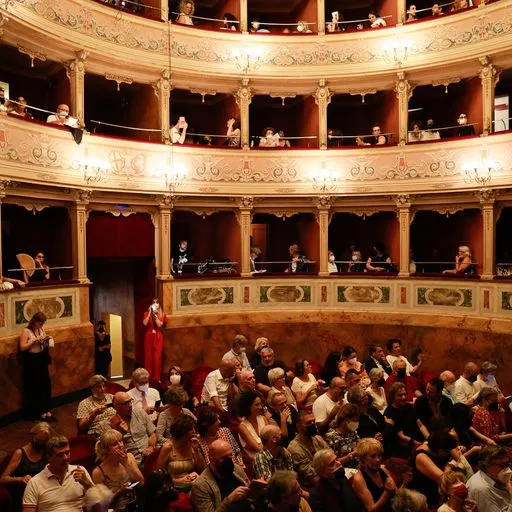 Audience fills historic theater during Festival di Spoleto cultural event