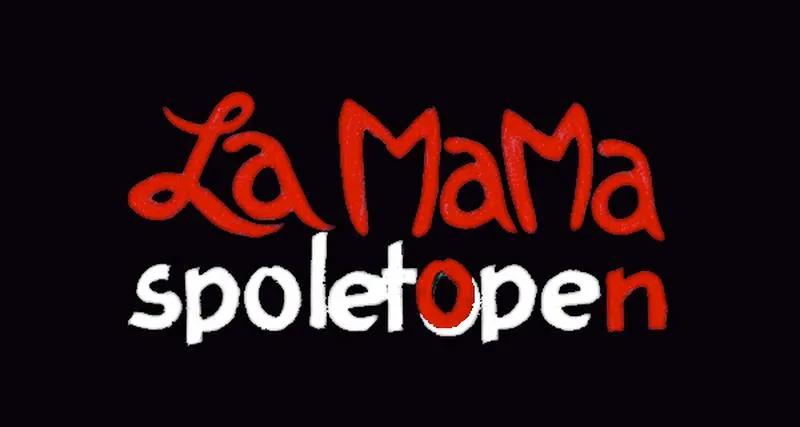 La Mama Spoleto Open Festival di Spoleto logo in red and white