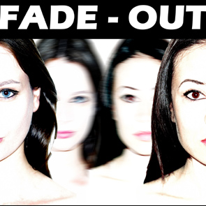 Fade-Out performance poster for Festival di Spoleto with blurred female faces