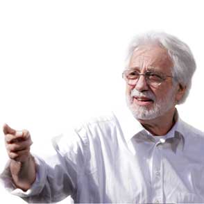 Elderly man gesturing, representative of Festival di Spoleto cultural event