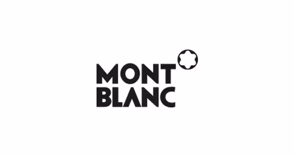Mont Blanc logo in black and white with iconic snowflake symbol