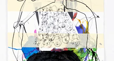 Abstract poster design for Festival di Spoleto, featuring layered artistic elements