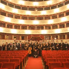 Orchestra performs at historic theater during Festival di Spoleto classical music event