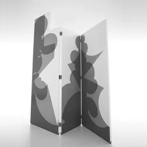 Abstract folding screen showcasing Festival di Spoleto artistic design