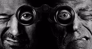 Festival di Spoleto portrait: Intense black and white close-up of expressive faces