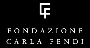 Logo della Fondazione Carla Fendi al Festival di Spoleto in bianco e nero
