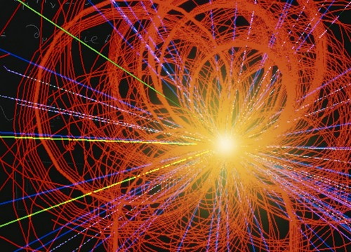 Festival di Spoleto abstract light burst artwork with colorful intertwining energy lines