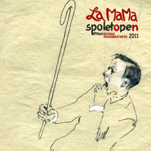 Festival di Spoleto 2011 poster with sketched performer holding microphone