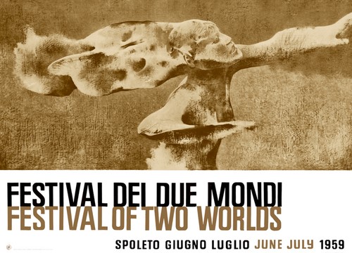 Manifesto vintage del Festival di Spoleto, Due Mondi, anni cinquanta