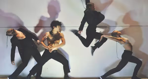 Dancers performing dynamic choreography at Festival di Spoleto arts performance