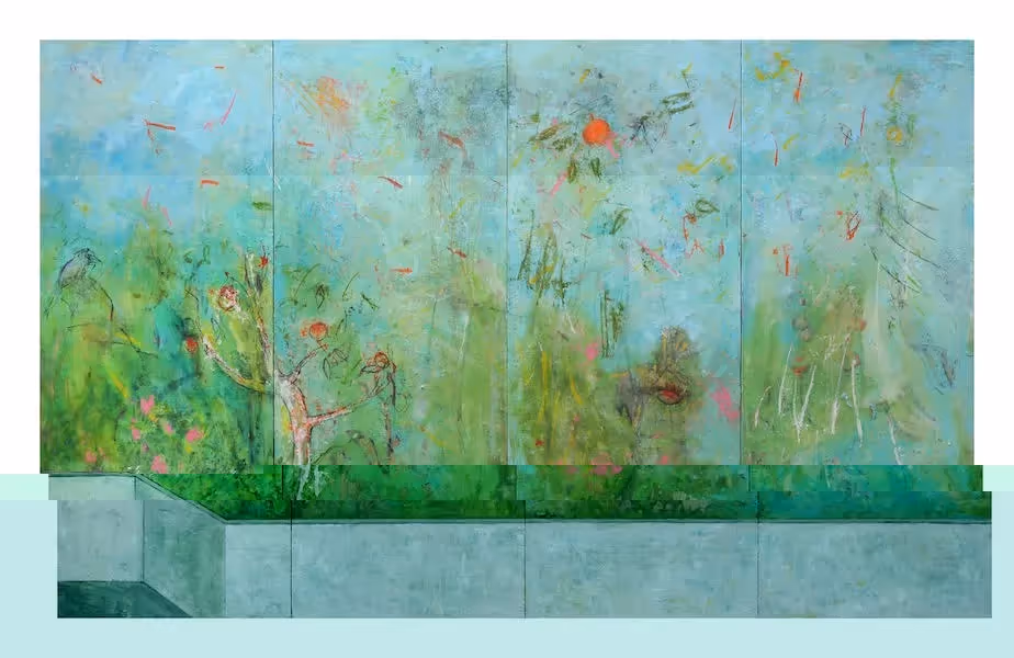 Vibrant abstract artwork representing Festival di Spoleto's artistic spirit