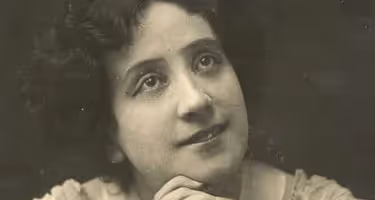 Vintage portrait of a woman at Festival di Spoleto, contemplative and elegant