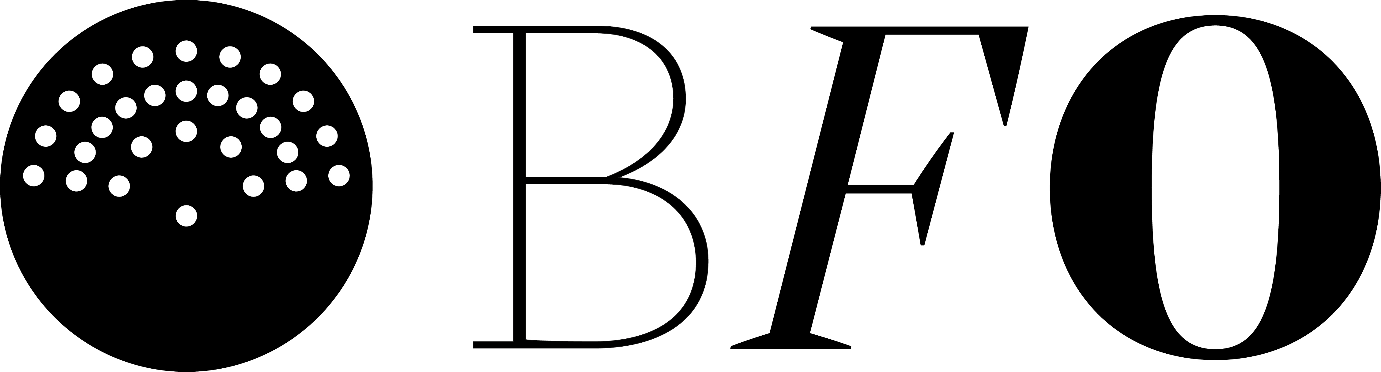 Sponsoring event at Festival di Spoleto with stylized black and white BFO logo