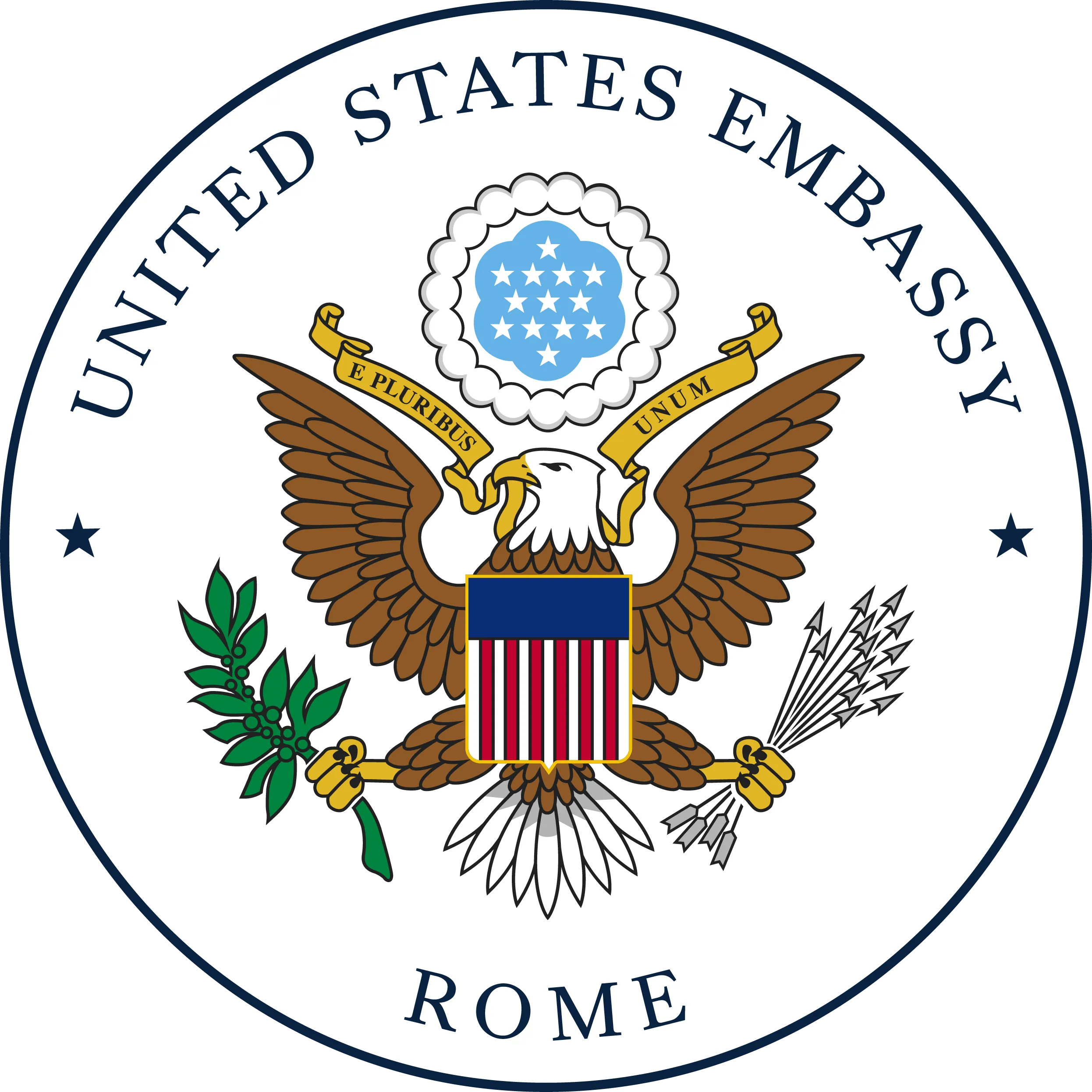 US Embassy seal sponsoring event at Festival di Spoleto in Rome