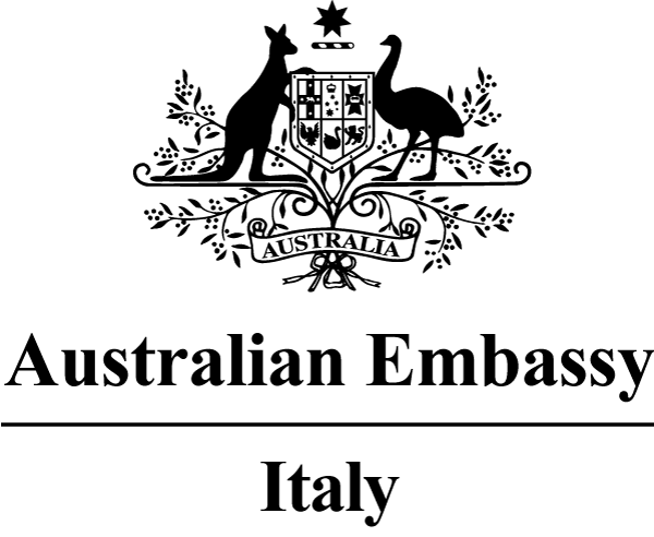 Sponsor Australia evento Festival di Spoleto, logo dell'Ambasciata australiana in Italia
