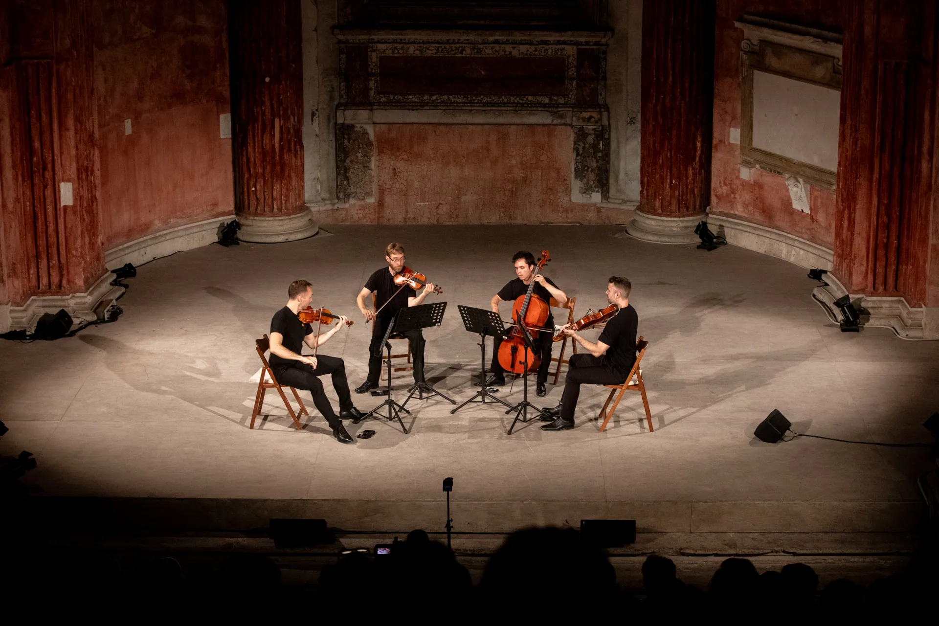 String quartet performs at Festival di Spoleto in historic architectural setting