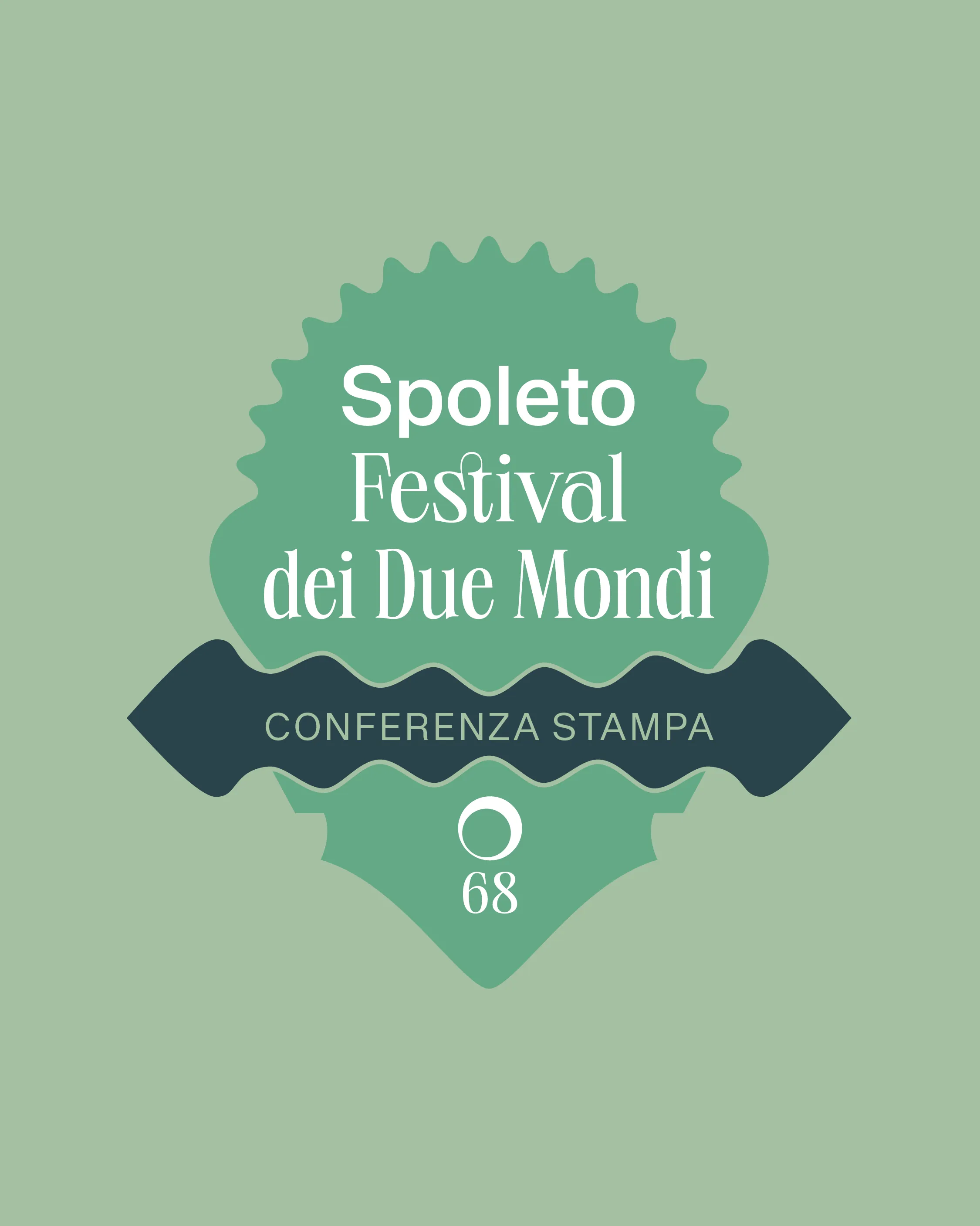 Green logo for Spoleto Festival di Due Mondi press conference, 68th edition