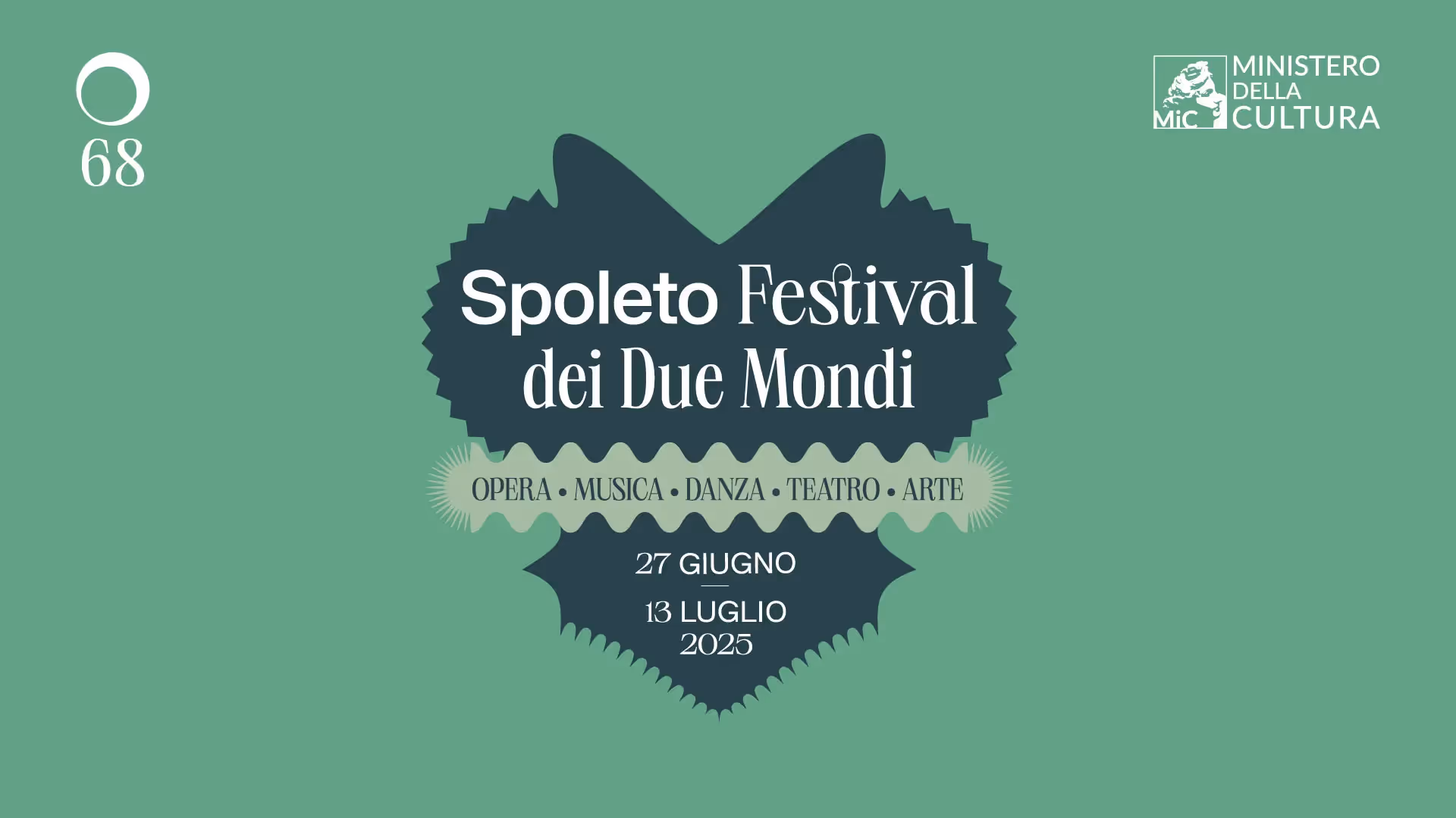 Spoleto Festival di Spoleto promotional poster with dates and cultural arts