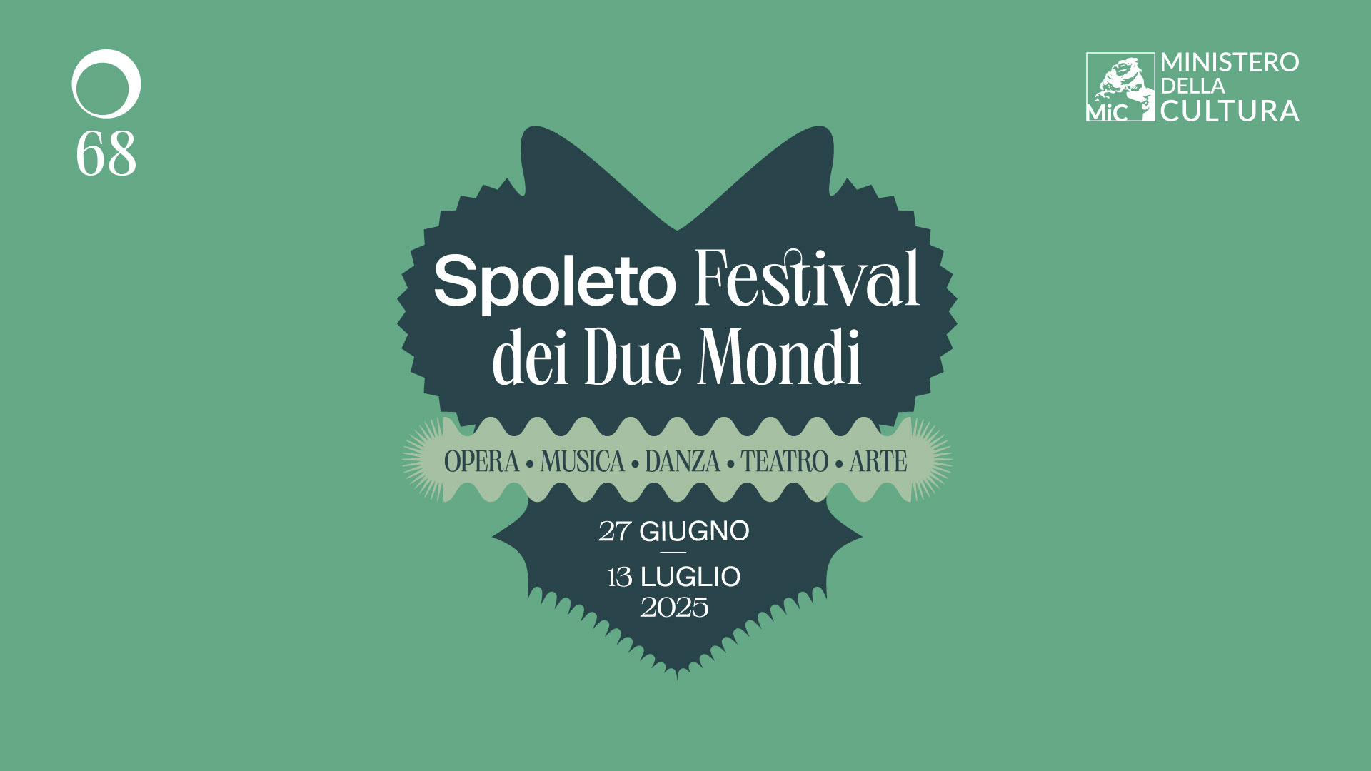 Spoleto Festival di Spoleto promotional poster with dates and cultural arts