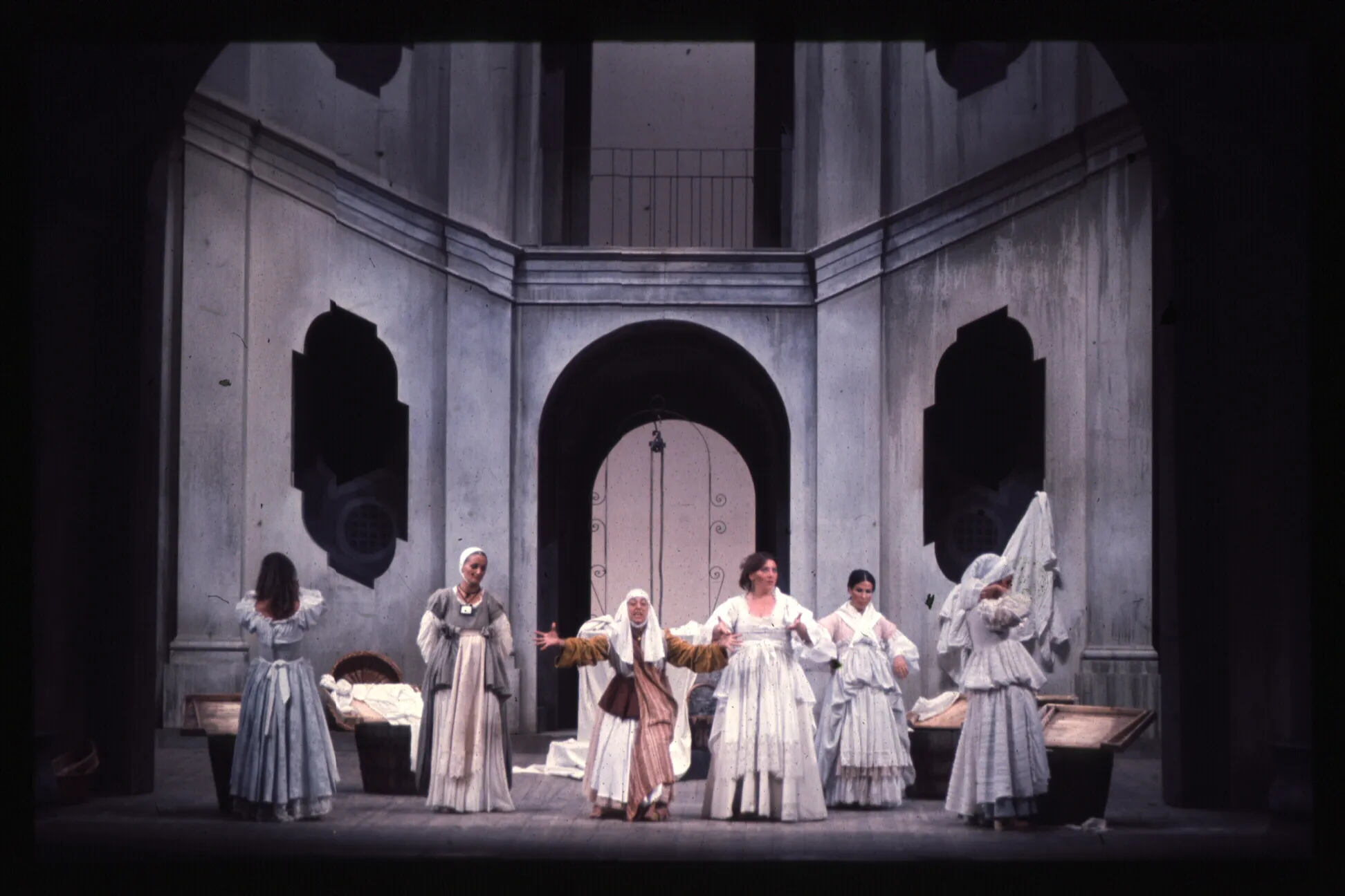 Festival di Spoleto theatrical performance with actors in period costumes