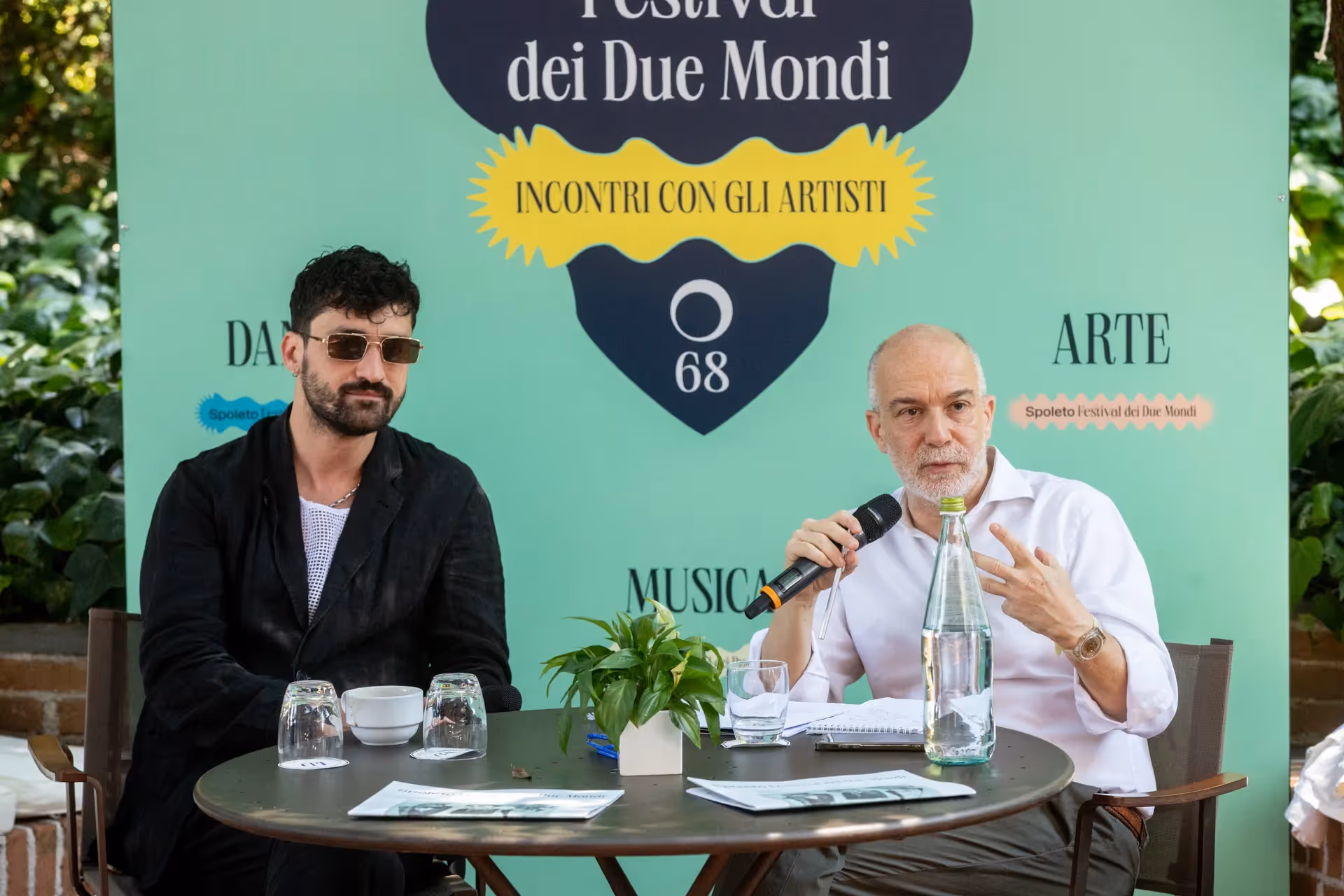 Video Festival di Spoleto artists discussing art during Two Worlds Festival event
