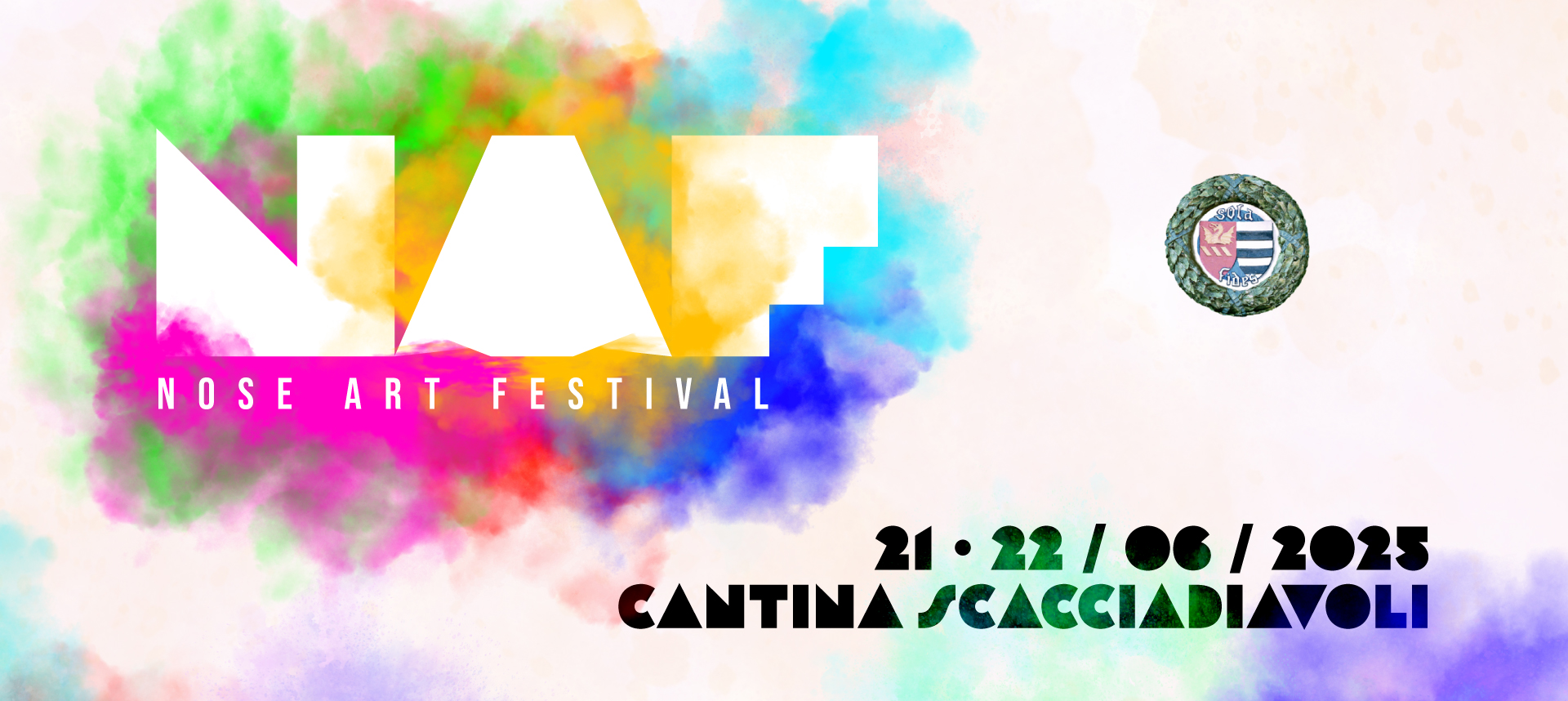 Colorful poster for Nose Art Festival di Spoleto, June 21-22, 2025