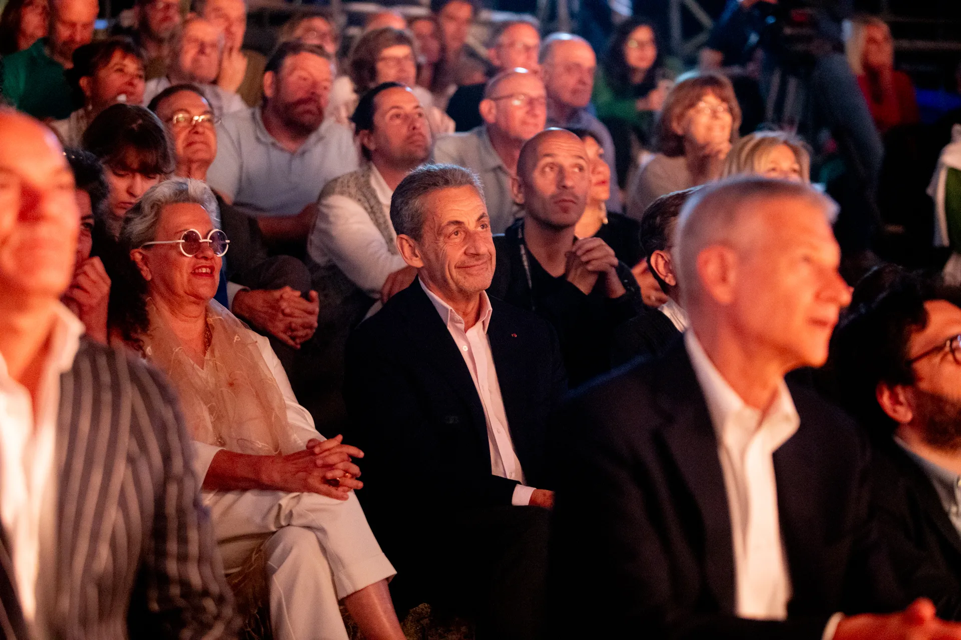 Audience at Festival di Spoleto enjoying an evening performance together