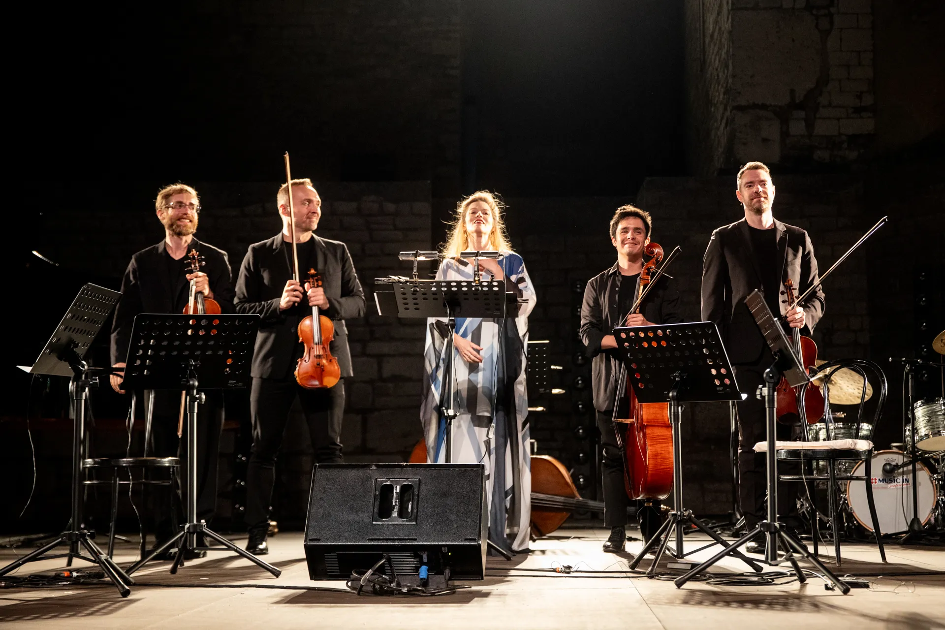 Festival di Spoleto musicians performing classical ensemble concert on stage
