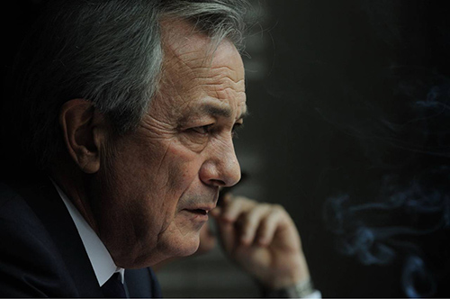 Contemplative portrait at Festival di Spoleto, elderly man in profile