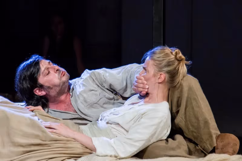 Festival di Spoleto theater performance with actors in intimate dramatic scene
