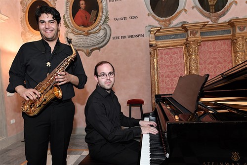 Duo di sassofono e pianoforte al Festival di Spoleto, musica elegante