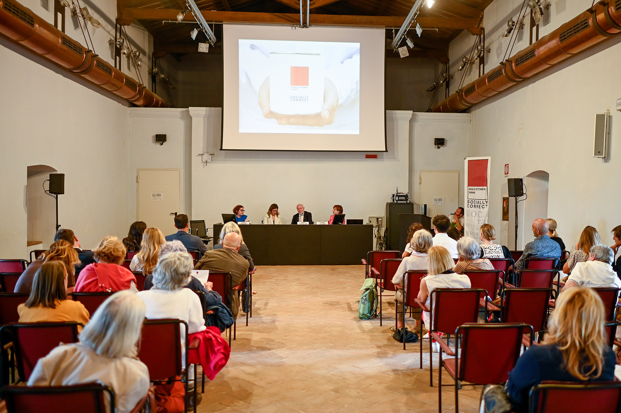 Festival di Spoleto panel discussion with audience in historic venue