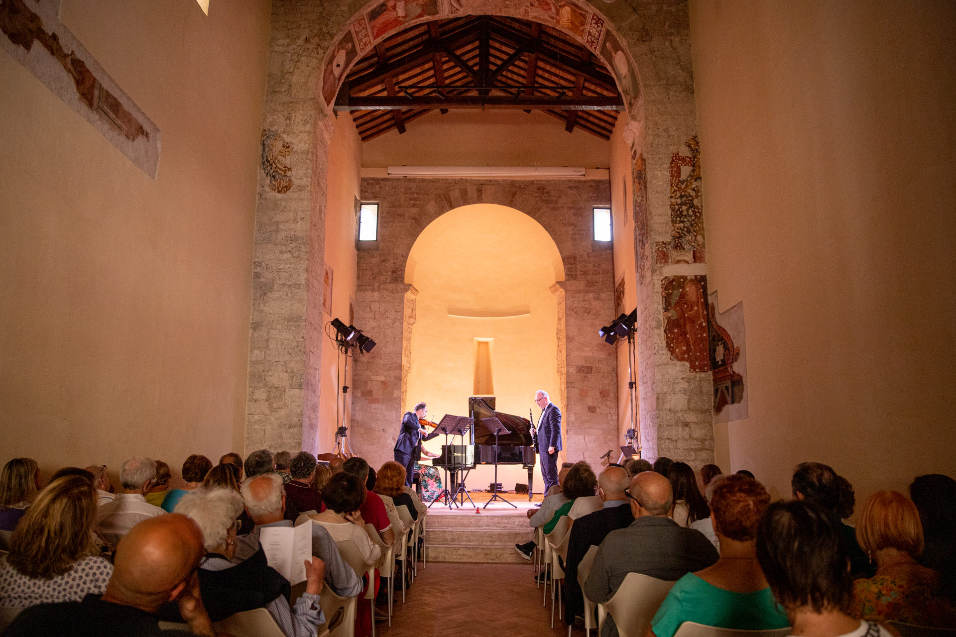 Festival di Spoleto classical music concert in historic stone-walled venue