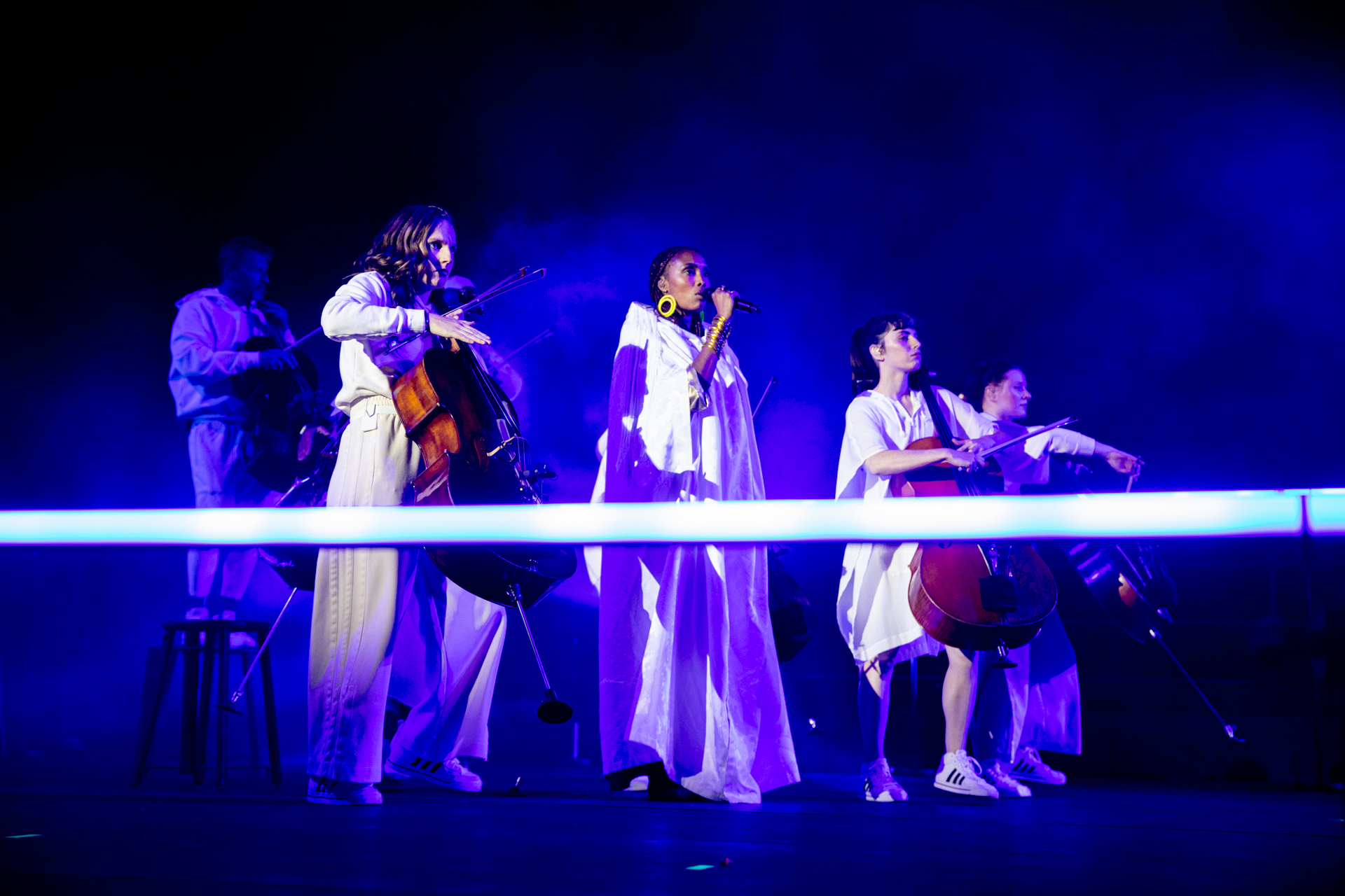 Ethereal musical performance at Festival di Spoleto with string and vocal artists