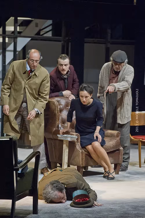 Festival di Spoleto theatrical performance with actors in dramatic stage scene