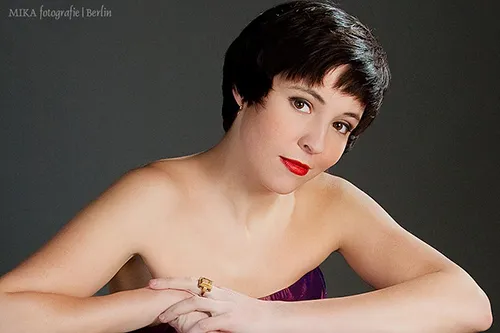 Portrait of elegant performer at Festival di Spoleto cultural event