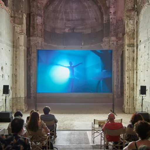 Proiezione artistica al Festival di Spoleto in antico spazio ecclesiastico