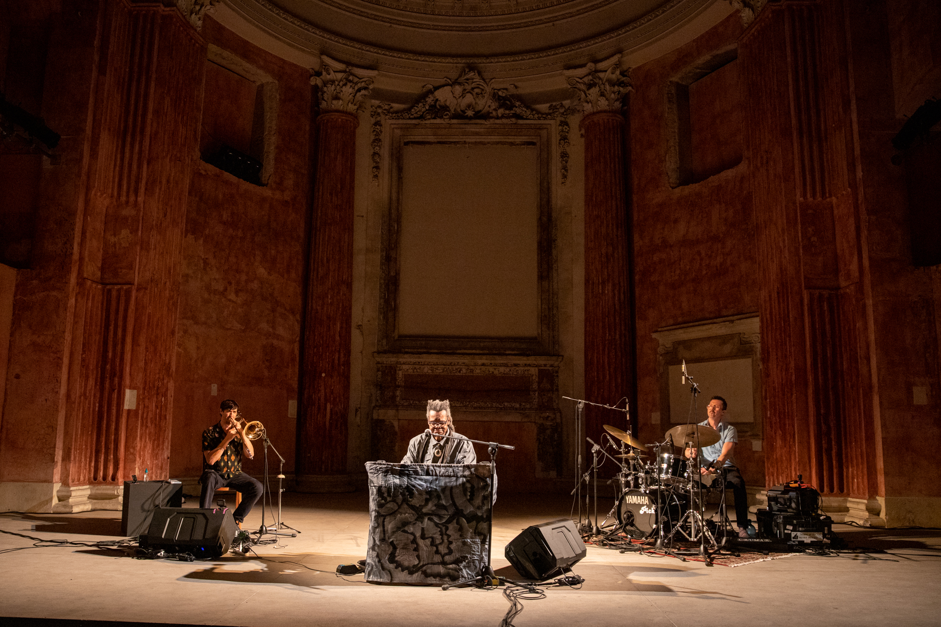 Festival di Spoleto musicians perform in ornate classical architectural setting