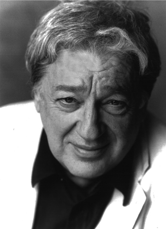 Black and white portrait of Festival di Spoleto founder Gian Carlo Menotti