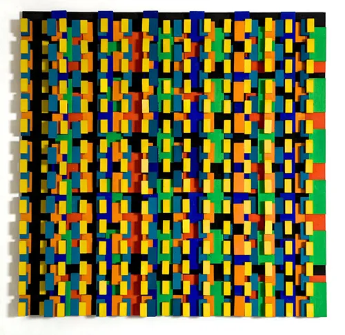 Colorful geometric pattern poster for Festival di Spoleto arts event