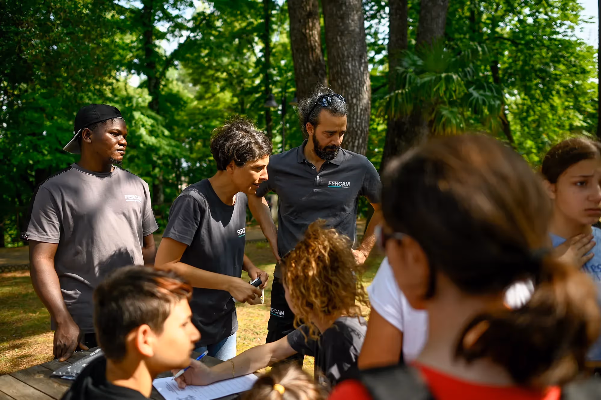Festival di Spoleto outdoor workshop with FERCAM staff and participants