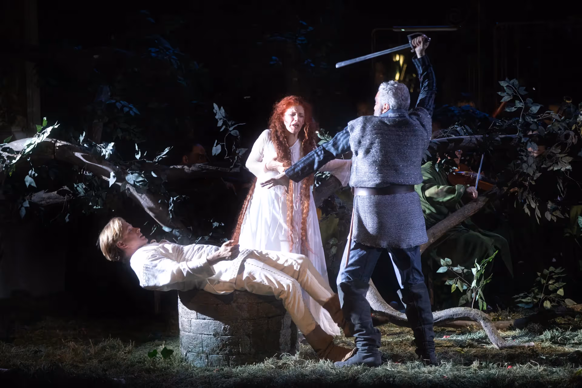 Festival di Spoleto dramatic outdoor theatrical performance with intense staging