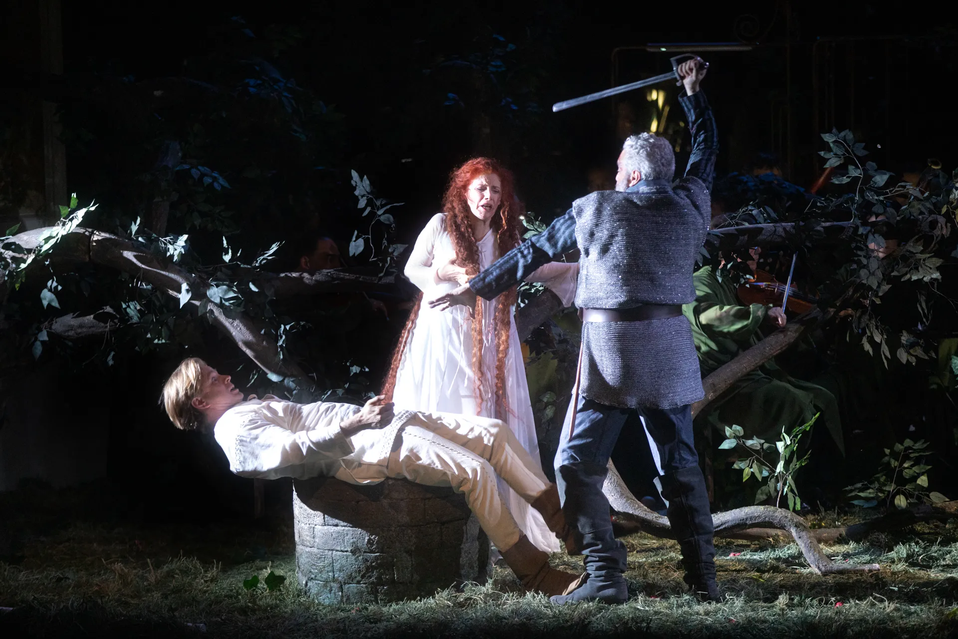 Festival di Spoleto dramatic outdoor theatrical performance with intense staging