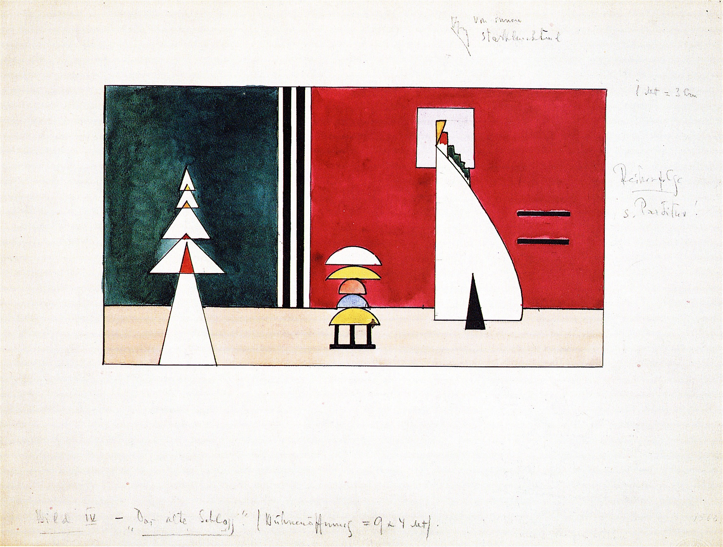 Manifesto geometrico astratto per il Festival di Spoleto con forme minimali