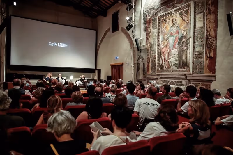 Café Müller screening at Festival di Spoleto in historic, art-filled auditorium