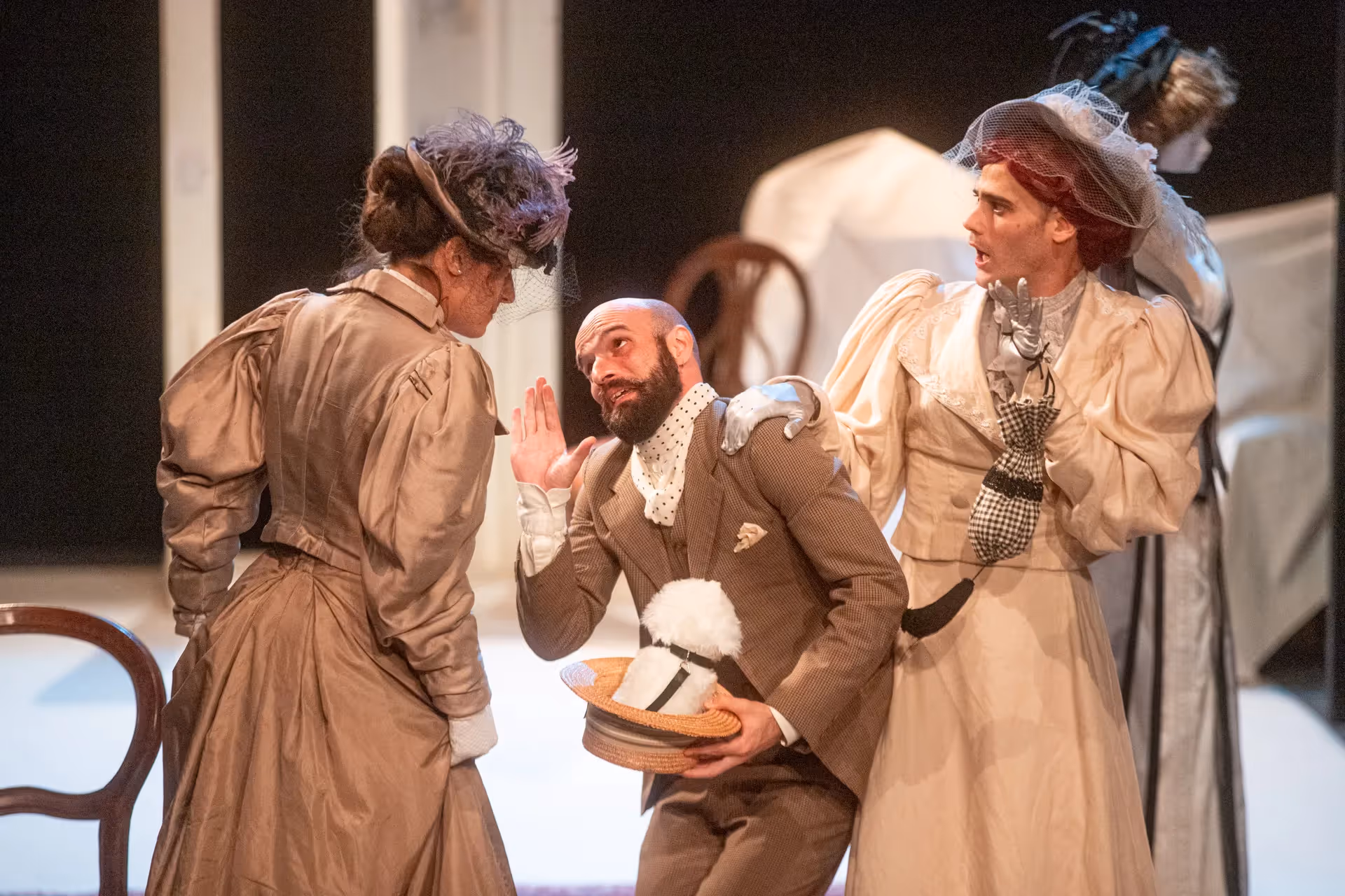 Theatrical performance at Festival di Spoleto with period costume drama